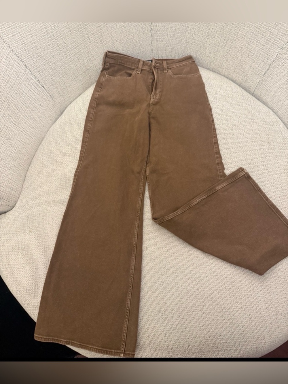 Hollister High-Rise Wide-Leg Jeans - Brown